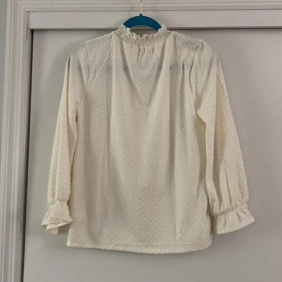 JCrew Clip-dot ruffle blouse - Picture 4 of 5